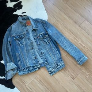 Levi Strauss Heavy Light Blue Denim Jacket Size M